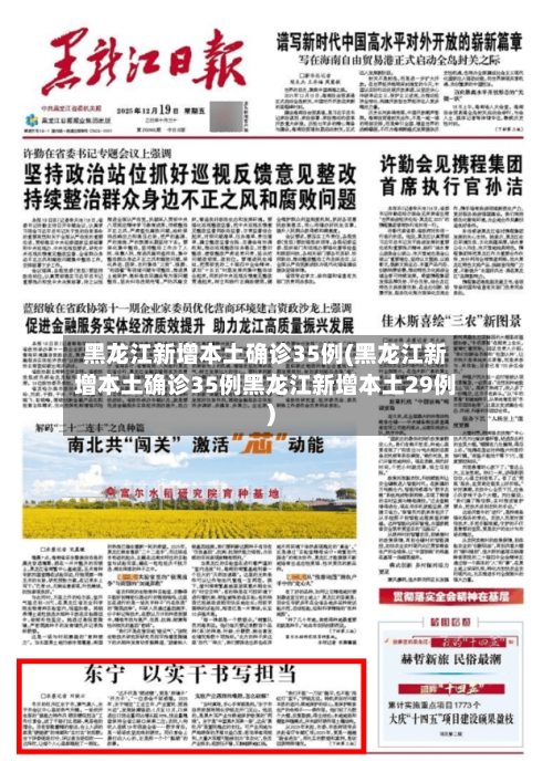 黑龙江新增本土确诊35例(黑龙江新增本土确诊35例黑龙江新增本土29例)-第2张图片