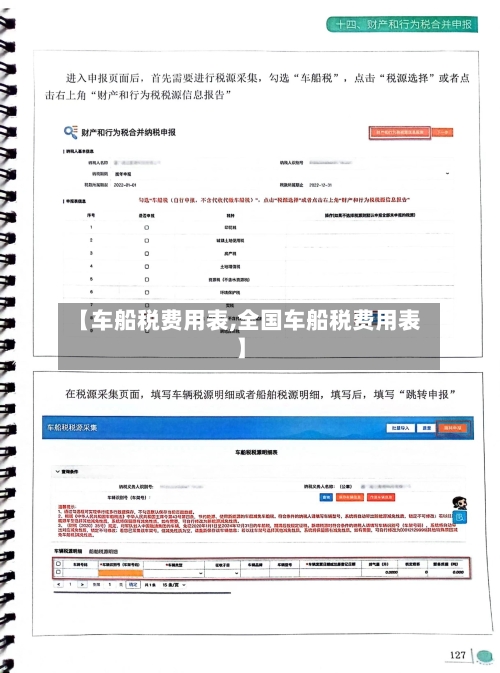 【车船税费用表,全国车船税费用表】