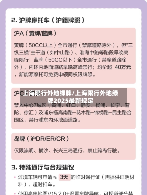 上海限行外地绿牌/上海限行外地绿牌2025最新规定-第2张图片