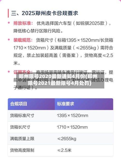 郑州限号2020最新通知4月份(郑州限号2021最新限号4月处罚)